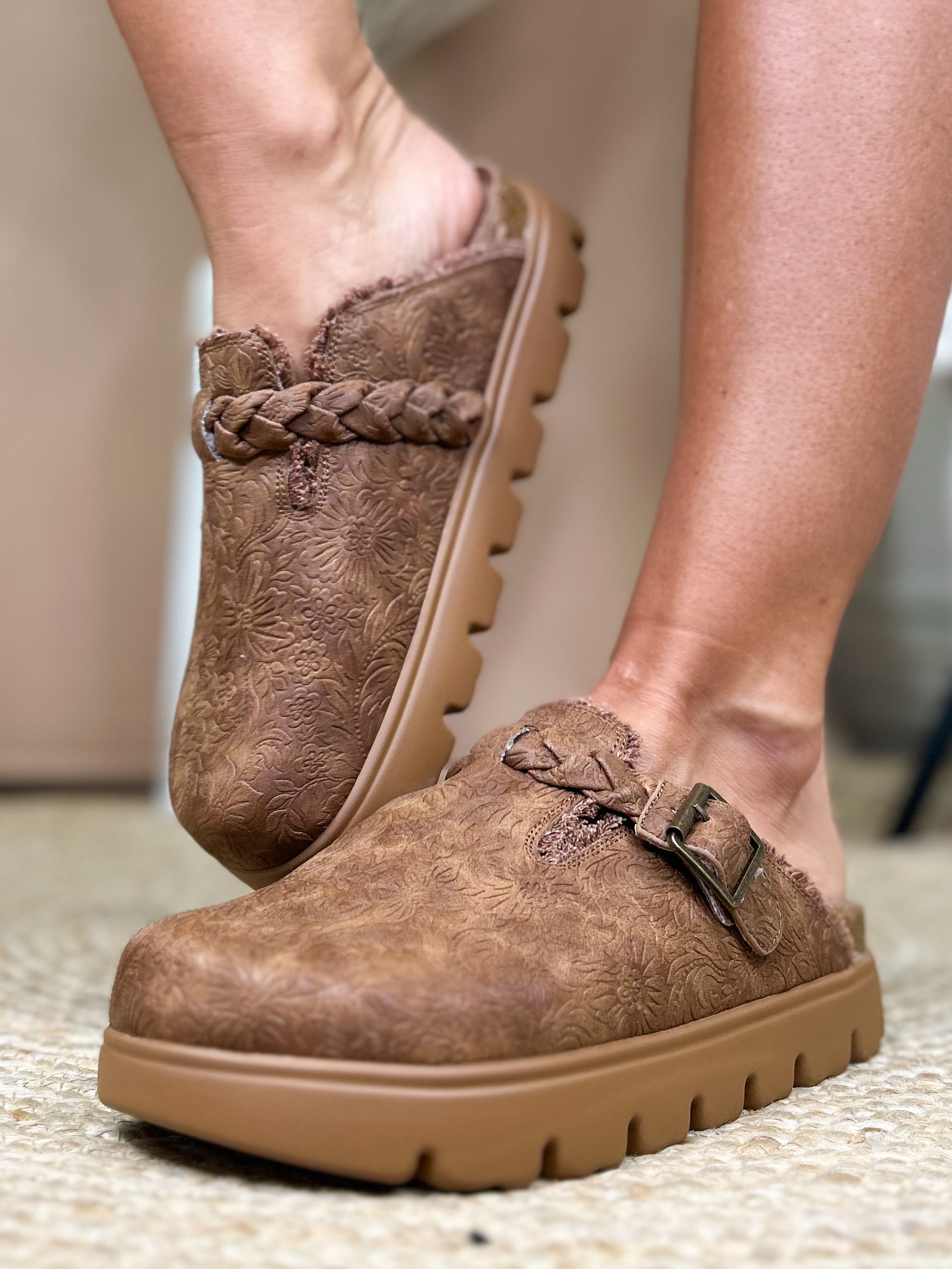 Tooled Cali Mule-350 SHOES-Very G-Heathered Boho Boutique, Women's Fashion and Accessories in Palmetto, FL