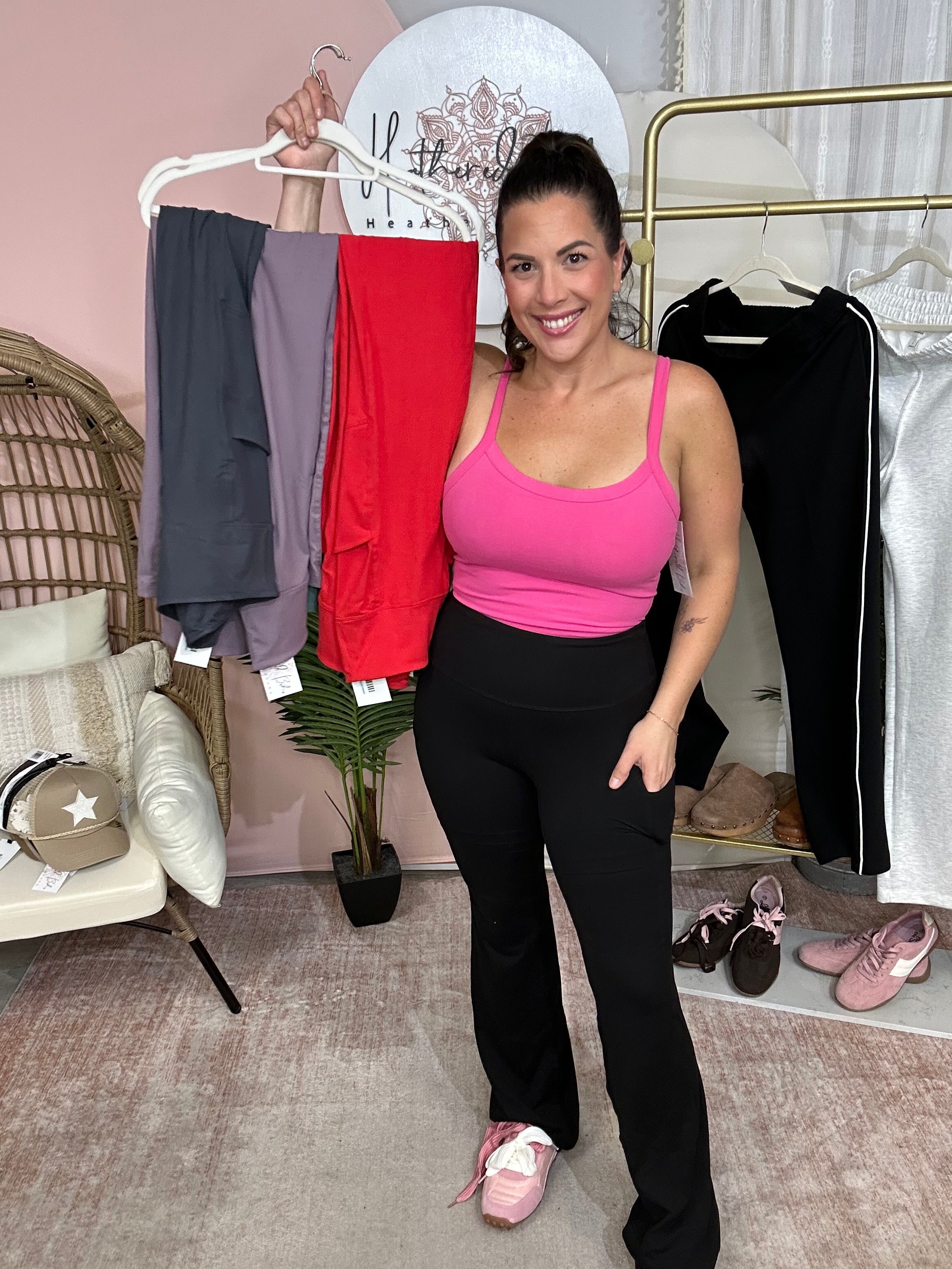 Always on the Move Flare Leggings-180 LEGGINGS-Rae Mode-Heathered Boho Boutique, Women's Fashion and Accessories in Palmetto, FL