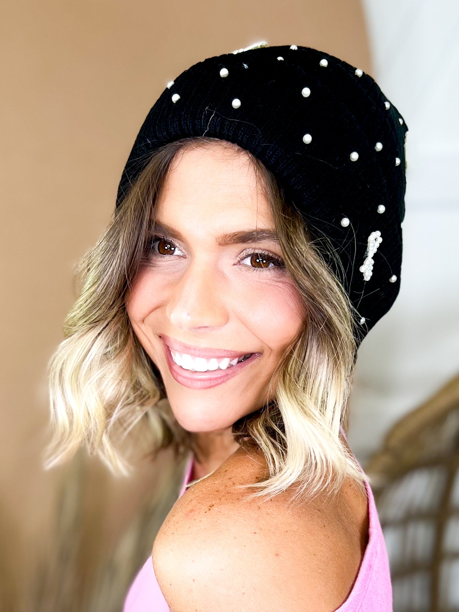 The Bow Sweet Beanie-340 OTHER ACCESSORIES-ZENANA-Heathered Boho Boutique, Women's Fashion and Accessories in Palmetto, FL