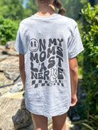 On My Mom's Last Nerve Kids Graphic Tee-130 Graphic Tees-Heathered Boho-Heathered Boho Boutique, Women's Fashion and Accessories in Palmetto, FL