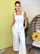 Effortless Square Neck Jumpsuit-230 DRESSES/JUMPSUITS/ROMPERS-WHITE BIRCH-Heathered Boho Boutique, Women's Fashion and Accessories in Palmetto, FL