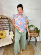 Whistledown Top-110 SHORT SLEEVE TOP-ODDI-Heathered Boho Boutique, Women's Fashion and Accessories in Palmetto, FL