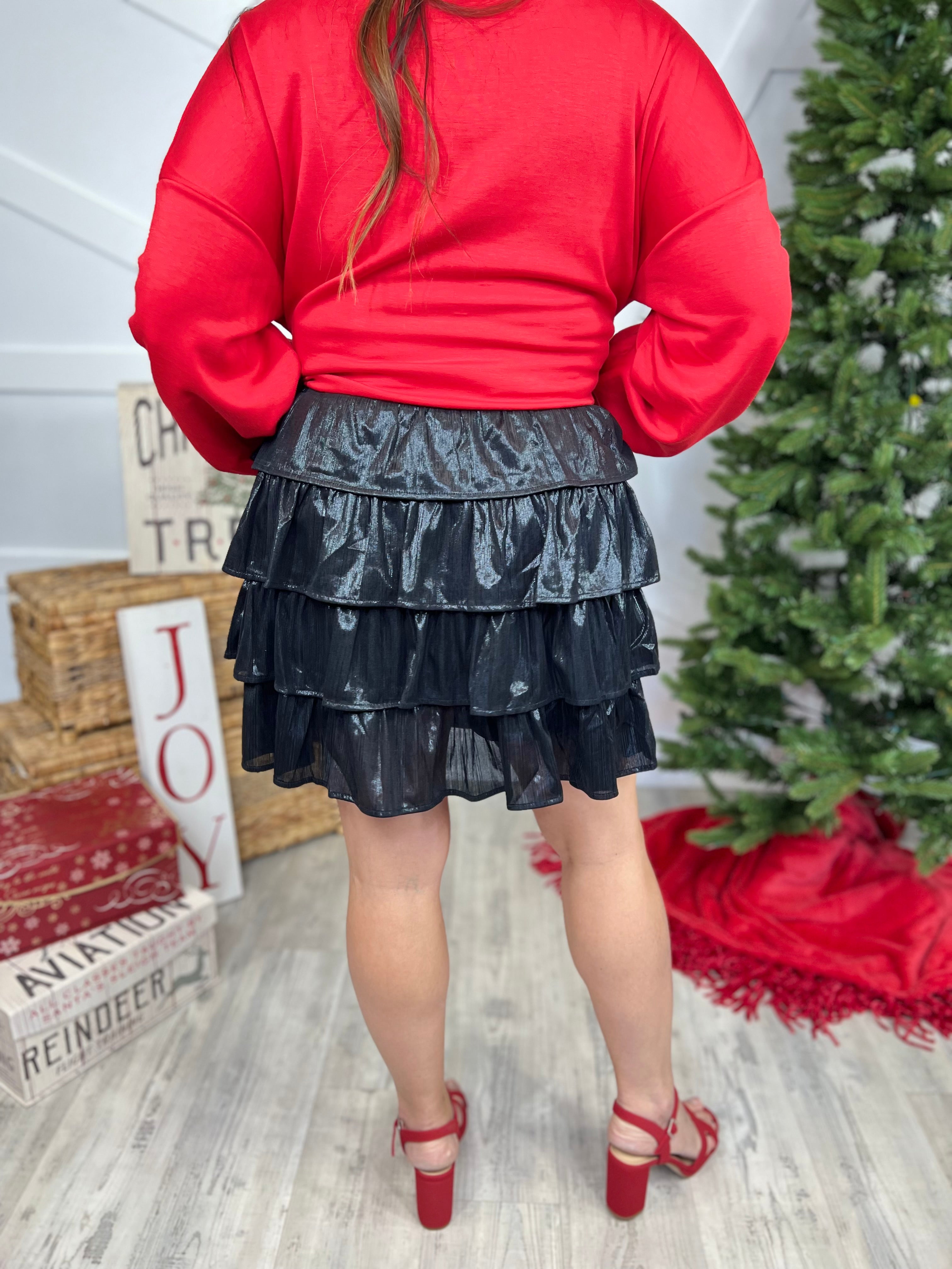 Disco Fever Metallic Skort-170 Skort/ Skirt-Jess Lea-Heathered Boho Boutique, Women's Fashion and Accessories in Palmetto, FL