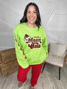 You're a Mean One Sweatshirt-130 Graphic Tees-Southern Bliss-Heathered Boho Boutique, Women's Fashion and Accessories in Palmetto, FL