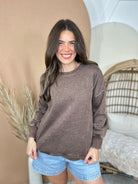 Restock: Picked Just for You Pullover-120 LONG SLEEVE TOPS-ZENANA-Heathered Boho Boutique, Women's Fashion and Accessories in Palmetto, FL