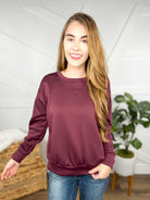 Malibu Pullover - Wine-120 Long Sleeve Tops-DEAR SCARLETT-Heathered Boho Boutique, Women's Fashion and Accessories in Palmetto, FL