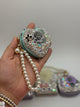 Crystal Bloom Mirror Purse Charm