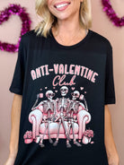 Anti-Valentine Club Graphic Tee-130 Graphic Tees-Heathered Boho-Heathered Boho Boutique, Women's Fashion and Accessories in Palmetto, FL