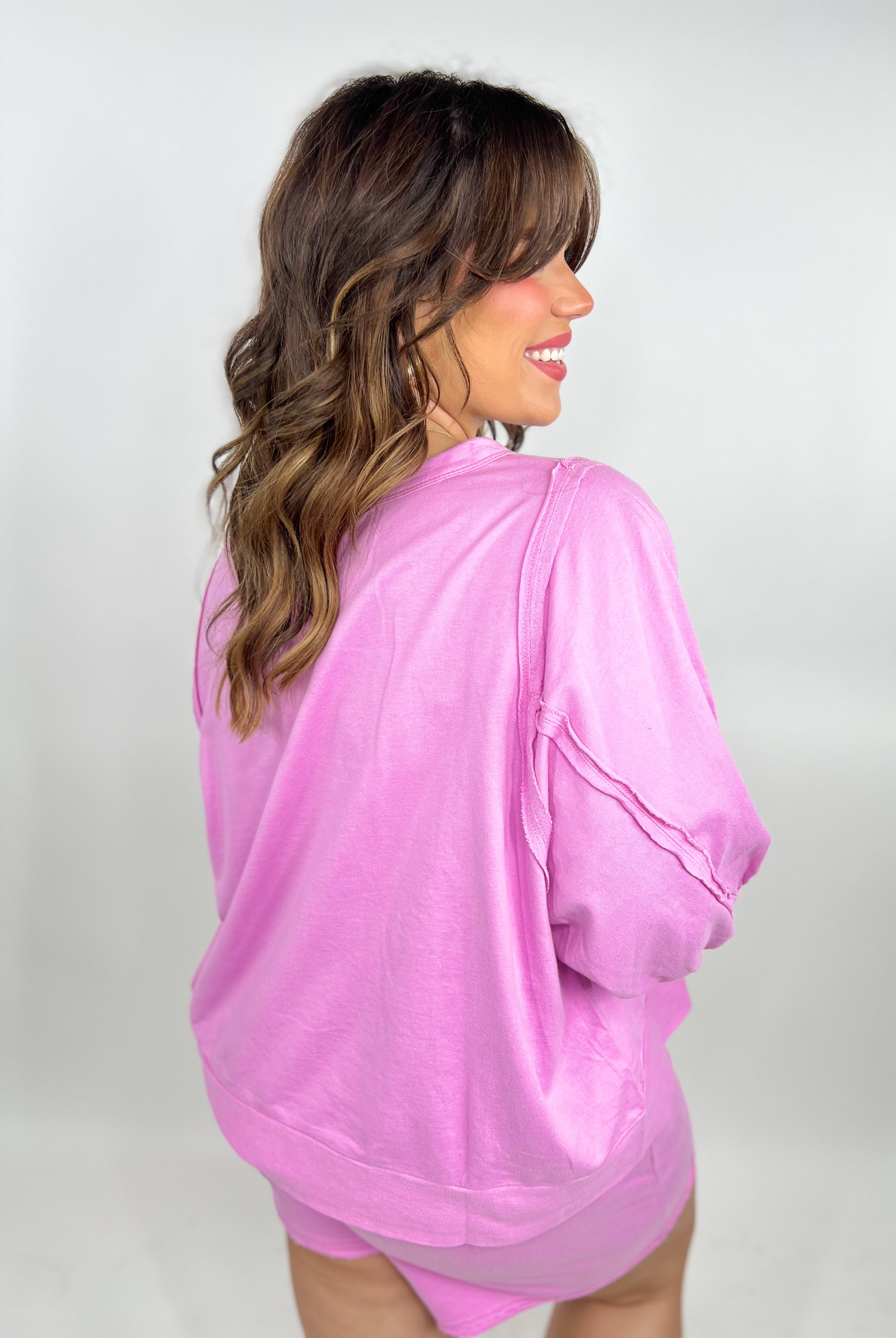 RESTOCK: At Ease Sweatshirt-120 Long Sleeve Tops-Oddi-Heathered Boho Boutique, Women's Fashion and Accessories in Palmetto, FL