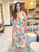 Tropical Bloom Dress-230 Dresses/Jumpsuits/Rompers-Easel-Heathered Boho Boutique, Women's Fashion and Accessories in Palmetto, FL