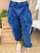 BLACK FRIDAY: Bombshell Barrel Pants-150 PANTS-MONO B-Heathered Boho Boutique, Women's Fashion and Accessories in Palmetto, FL