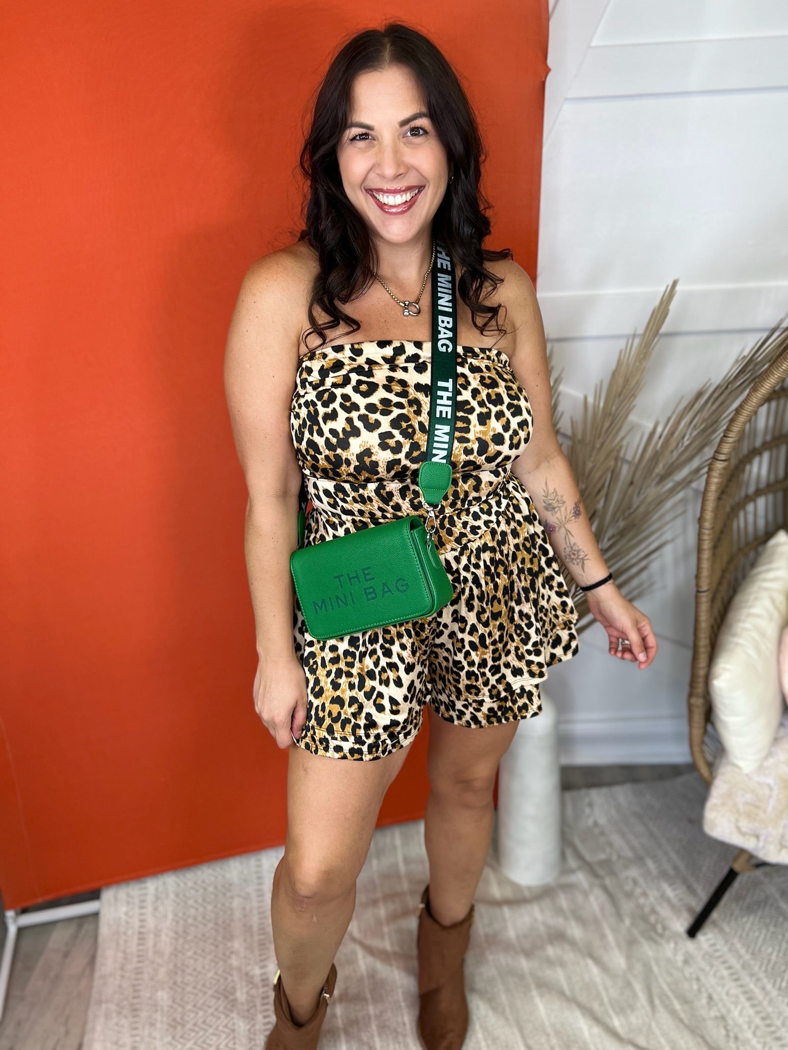 Wild Babe Romper-230 DRESSES/JUMPSUITS/ROMPERS-TIMING-Heathered Boho Boutique, Women's Fashion and Accessories in Palmetto, FL