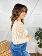 Seeing Clearly Mesh Top-120 Long Sleeve Tops-Davi & Dani-Heathered Boho Boutique, Women's Fashion and Accessories in Palmetto, FL