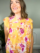 Sunkist Top-110 Short Sleeve Top-Emily Wonder-Heathered Boho Boutique, Women's Fashion and Accessories in Palmetto, FL
