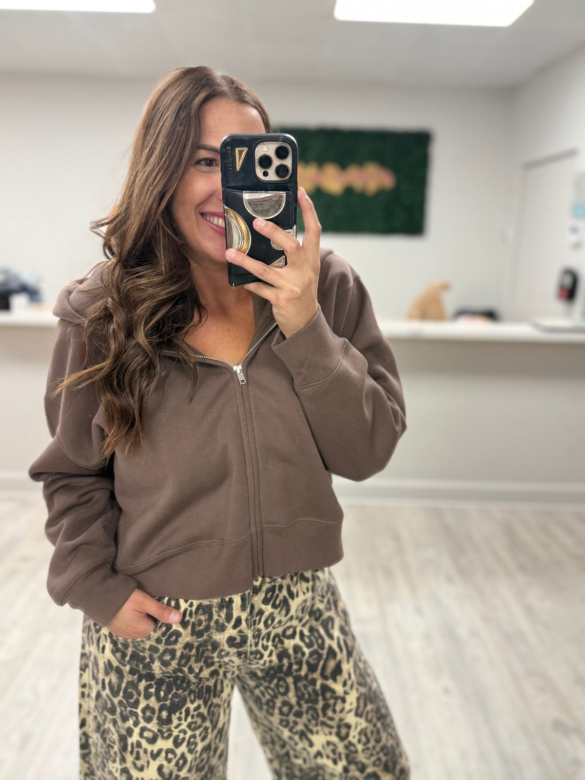 Boho Girlies Must Have Fleece Full Zip Hoodie-200 JACKETS/SHACKETS-Lane 7-Heathered Boho Boutique, Women's Fashion and Accessories in Palmetto, FL