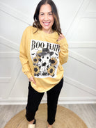Boo Haw Graphic Long Sleeve-130 Graphic Tees-Heathered Boho-Heathered Boho Boutique, Women's Fashion and Accessories in Palmetto, FL