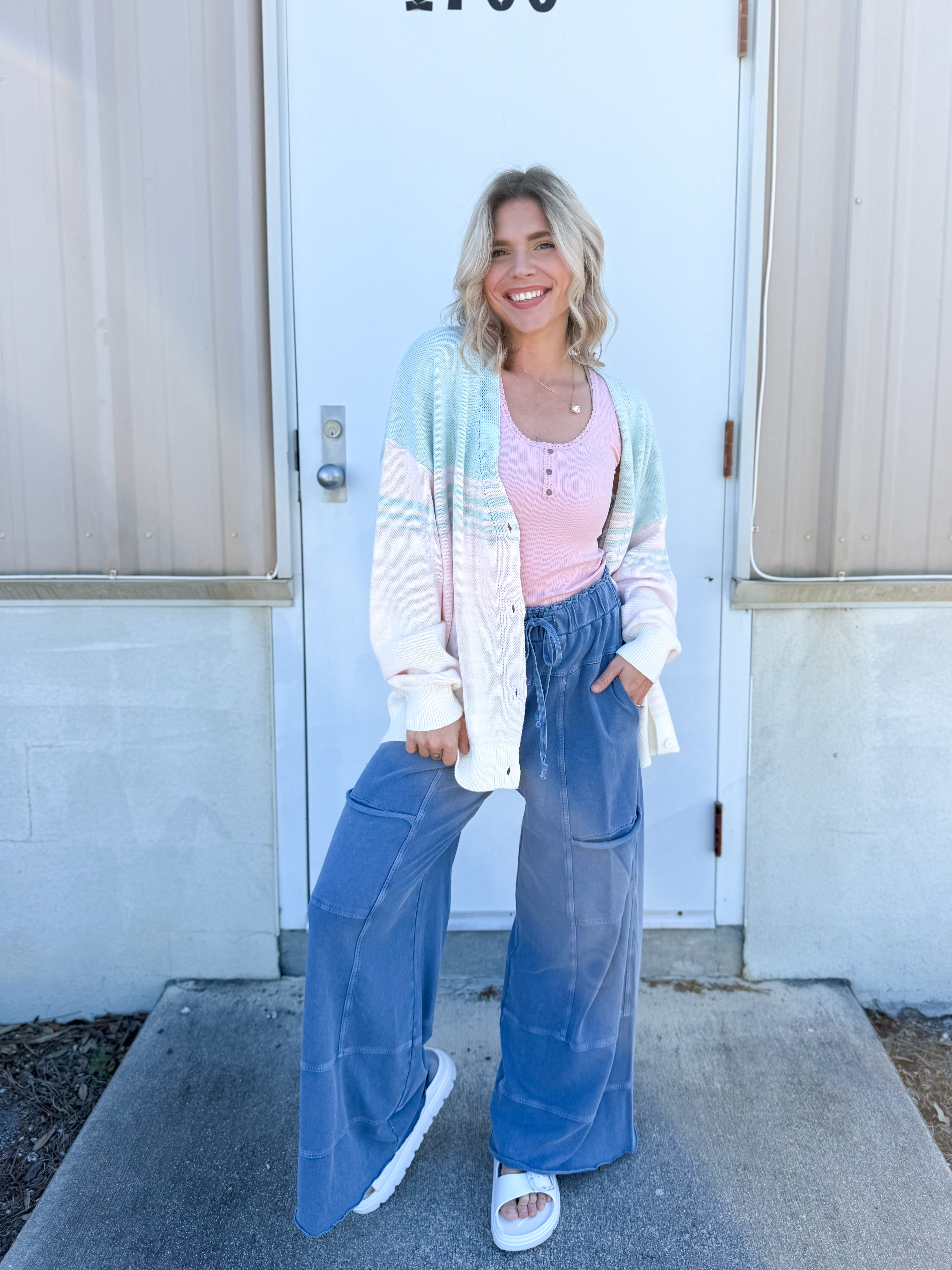 Gracious Cardigan-220 CARDIGANS KIMONOS-WHITE BIRCH-Heathered Boho Boutique, Women's Fashion and Accessories in Palmetto, FL