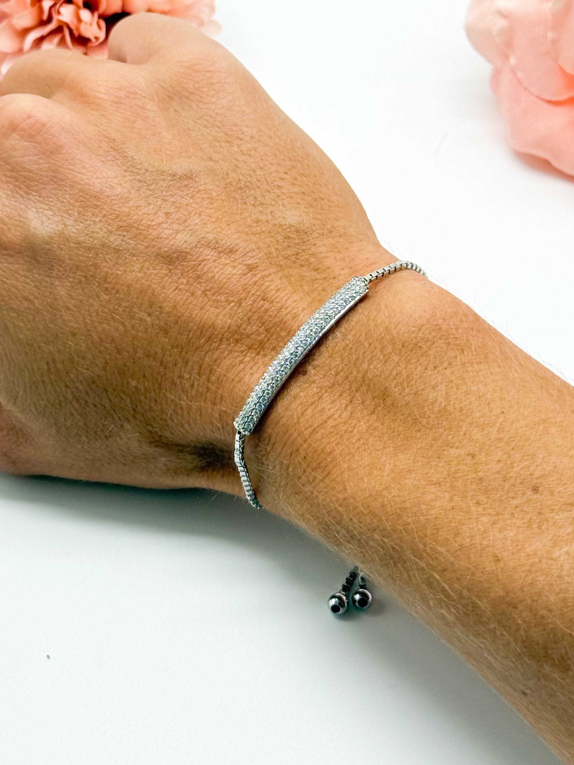 CZ Bar Slide Bracelet-310 Jewelry-JOSEPH ANTHONY NY, INC.-Heathered Boho Boutique, Women's Fashion and Accessories in Palmetto, FL