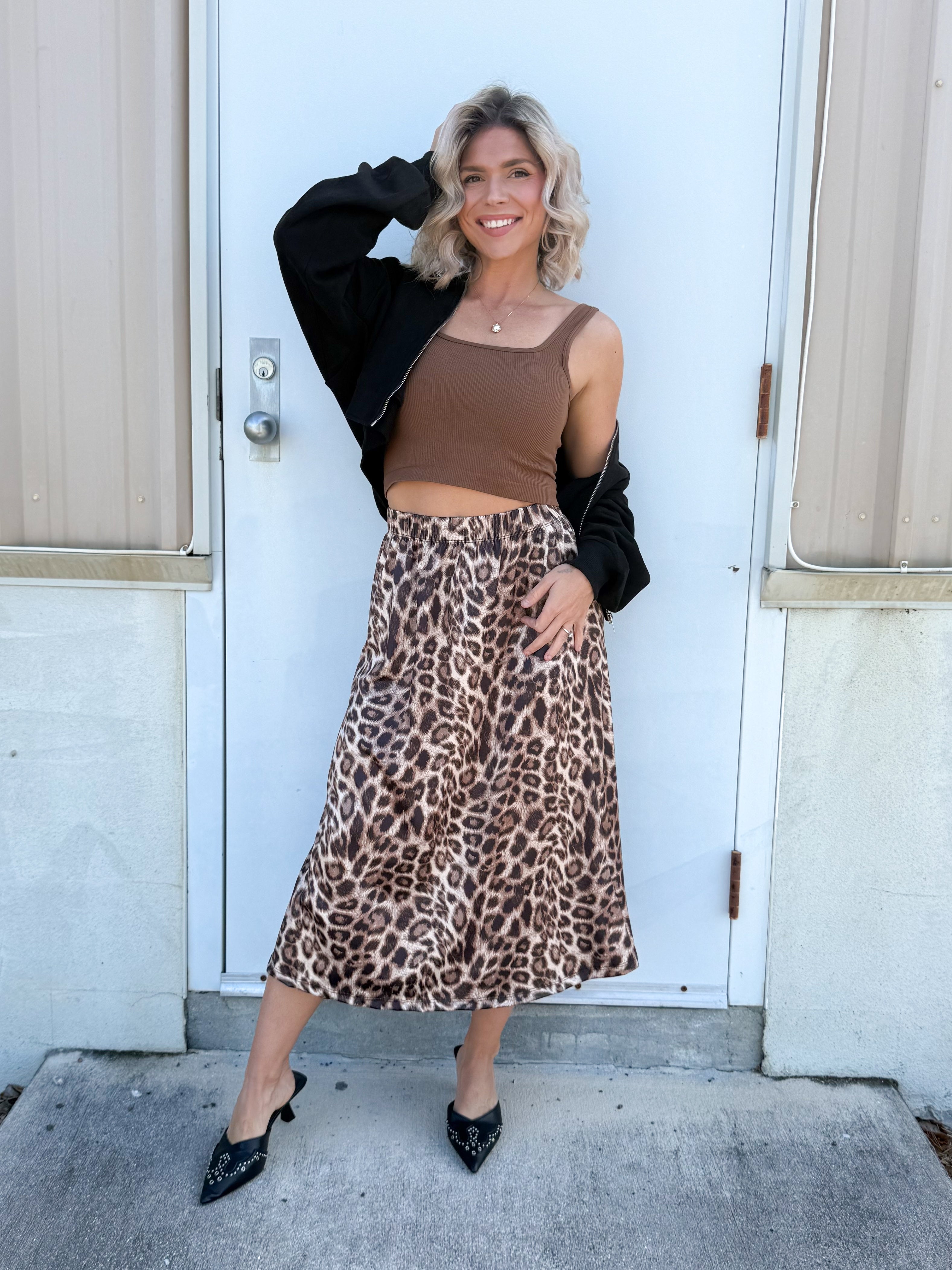 Kyleigh Cheetah Skirt-170 Skort/ Skirt-Blakeley-Heathered Boho Boutique, Women's Fashion and Accessories in Palmetto, FL