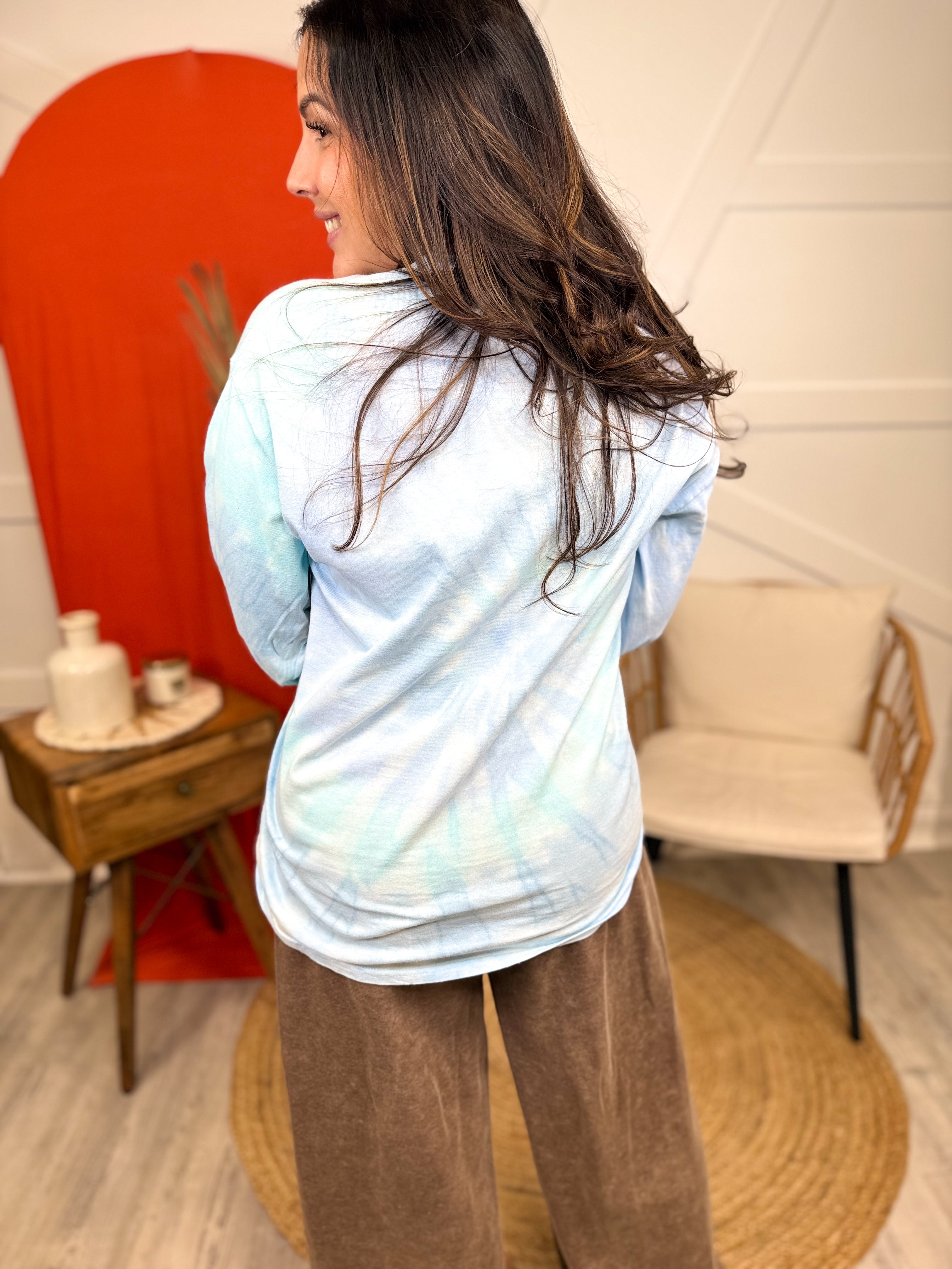 Retro Christmas Cartoon Graphic Tee-120 Long Sleeve Tops-Heathered Boho-Heathered Boho Boutique, Women's Fashion and Accessories in Palmetto, FL