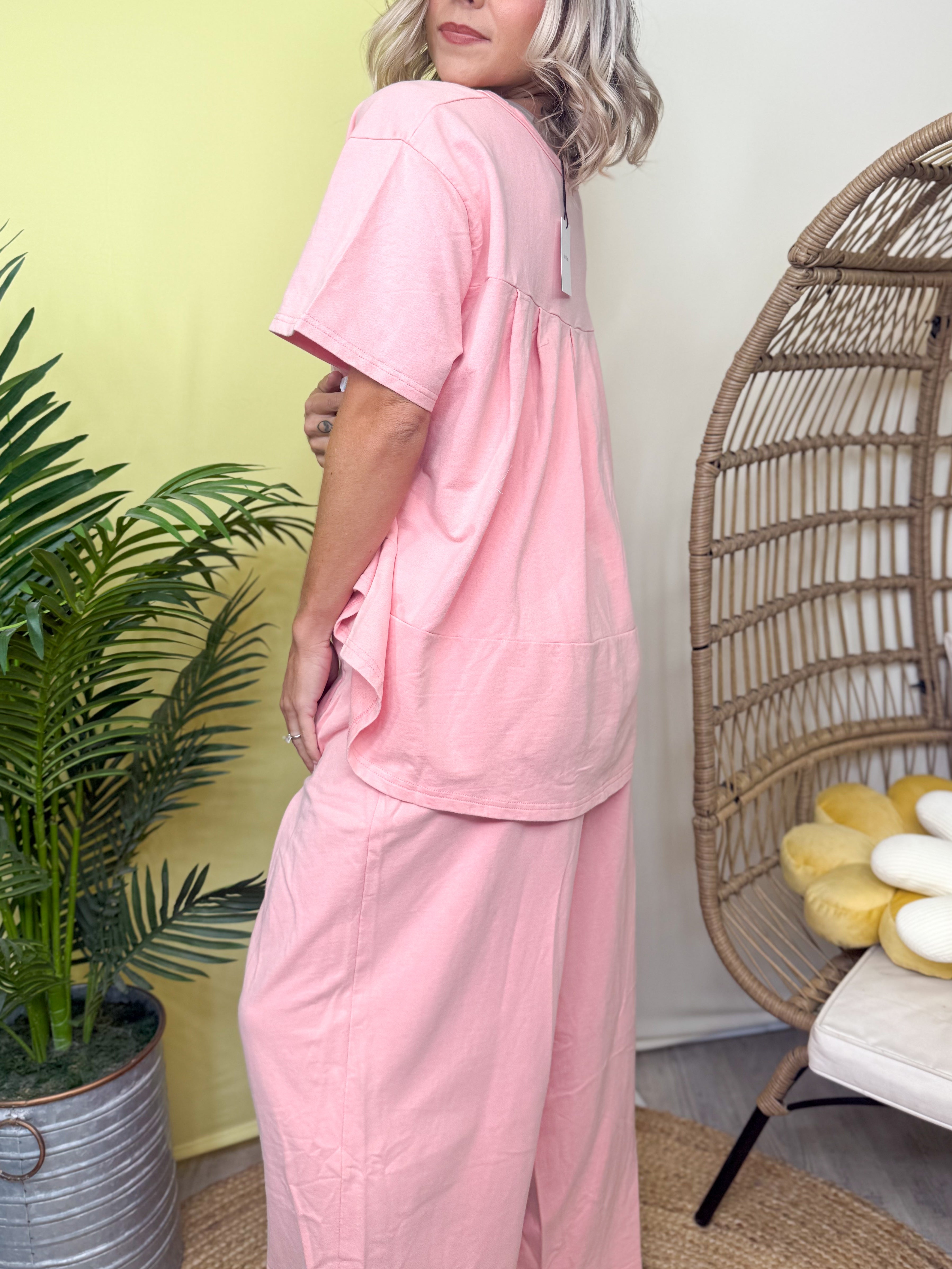 Pure Relax Lounge Set-240 ACTIVEWEAR/SETS-DAVI & DANI-Heathered Boho Boutique, Women's Fashion and Accessories in Palmetto, FL