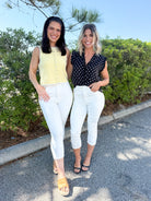 Polished Ease Capri By Judy Blue-190 JEANS-JUDY BLUE-Heathered Boho Boutique, Women's Fashion and Accessories in Palmetto, FL