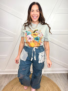 Boho Floral Pumpkin Graphic Tee-130 Graphic Tees-Heathered Boho-Heathered Boho Boutique, Women's Fashion and Accessories in Palmetto, FL