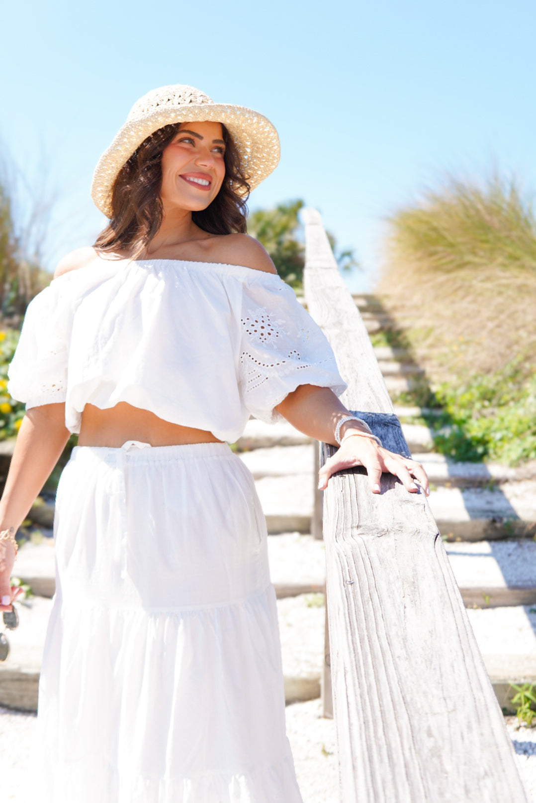 At the Lookout Top-110 Short Sleeve Top-White Birch-Heathered Boho Boutique, Women's Fashion and Accessories in Palmetto, FL