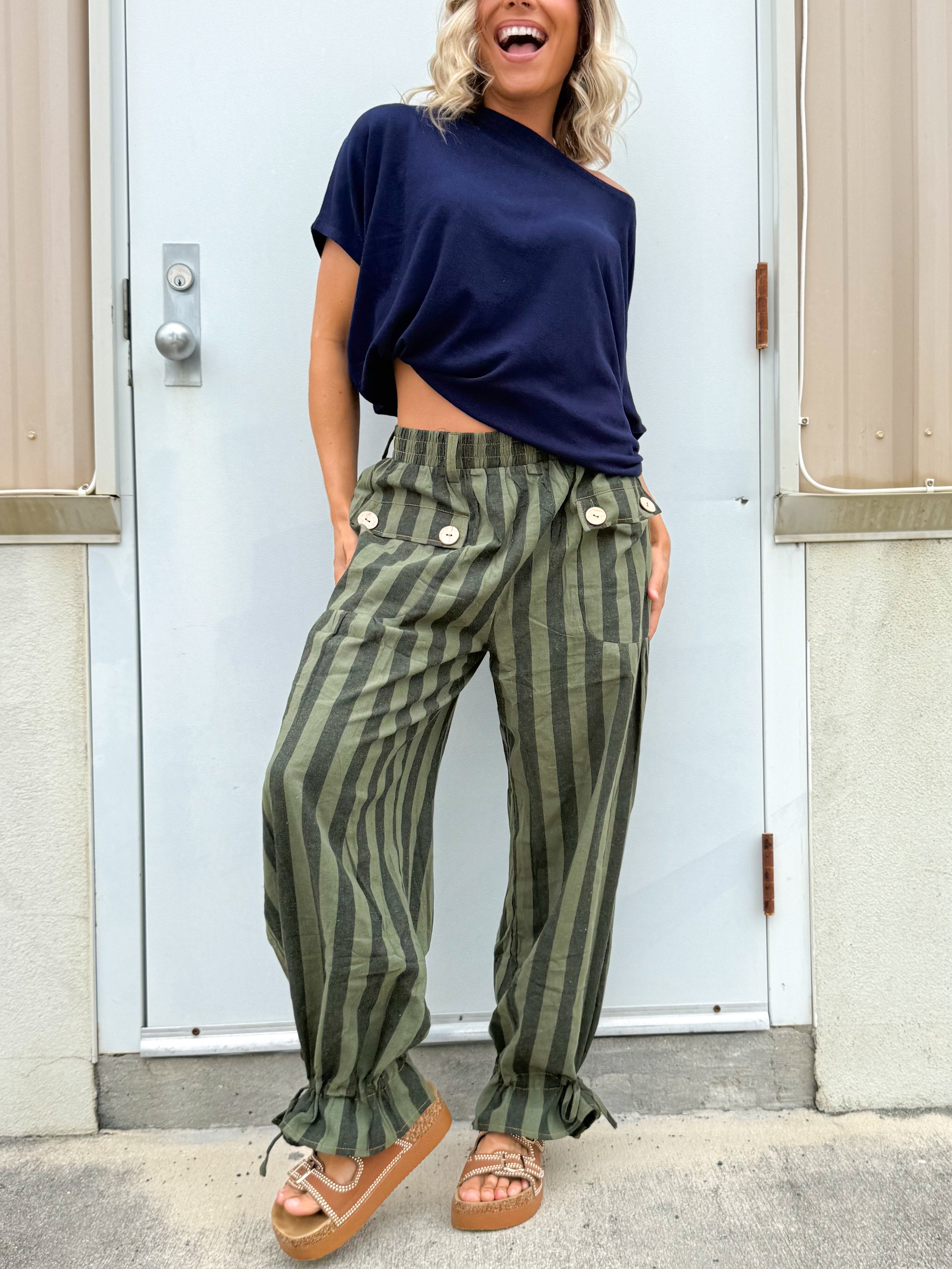 Wandering Soul Wide Leg Pants-150 PANTS-ODDI-Heathered Boho Boutique, Women's Fashion and Accessories in Palmetto, FL