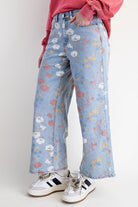 Restock: Floral Friend Pants (Reg & Curvy)-150 PANTS-EASEL-Heathered Boho Boutique, Women's Fashion and Accessories in Palmetto, FL