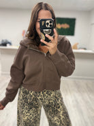 Boho Girlies Must Have Fleece Full Zip Hoodie-200 JACKETS/SHACKETS-Lane 7-Heathered Boho Boutique, Women's Fashion and Accessories in Palmetto, FL