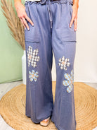 Bloom & Lounge Wide Leg Pants-150 PANTS-ODDI-Heathered Boho Boutique, Women's Fashion and Accessories in Palmetto, FL