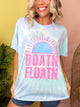 Boatin and Floatin Graphic Tee-130 Graphic Tees-Heathered Boho-Heathered Boho Boutique, Women's Fashion and Accessories in Palmetto, FL