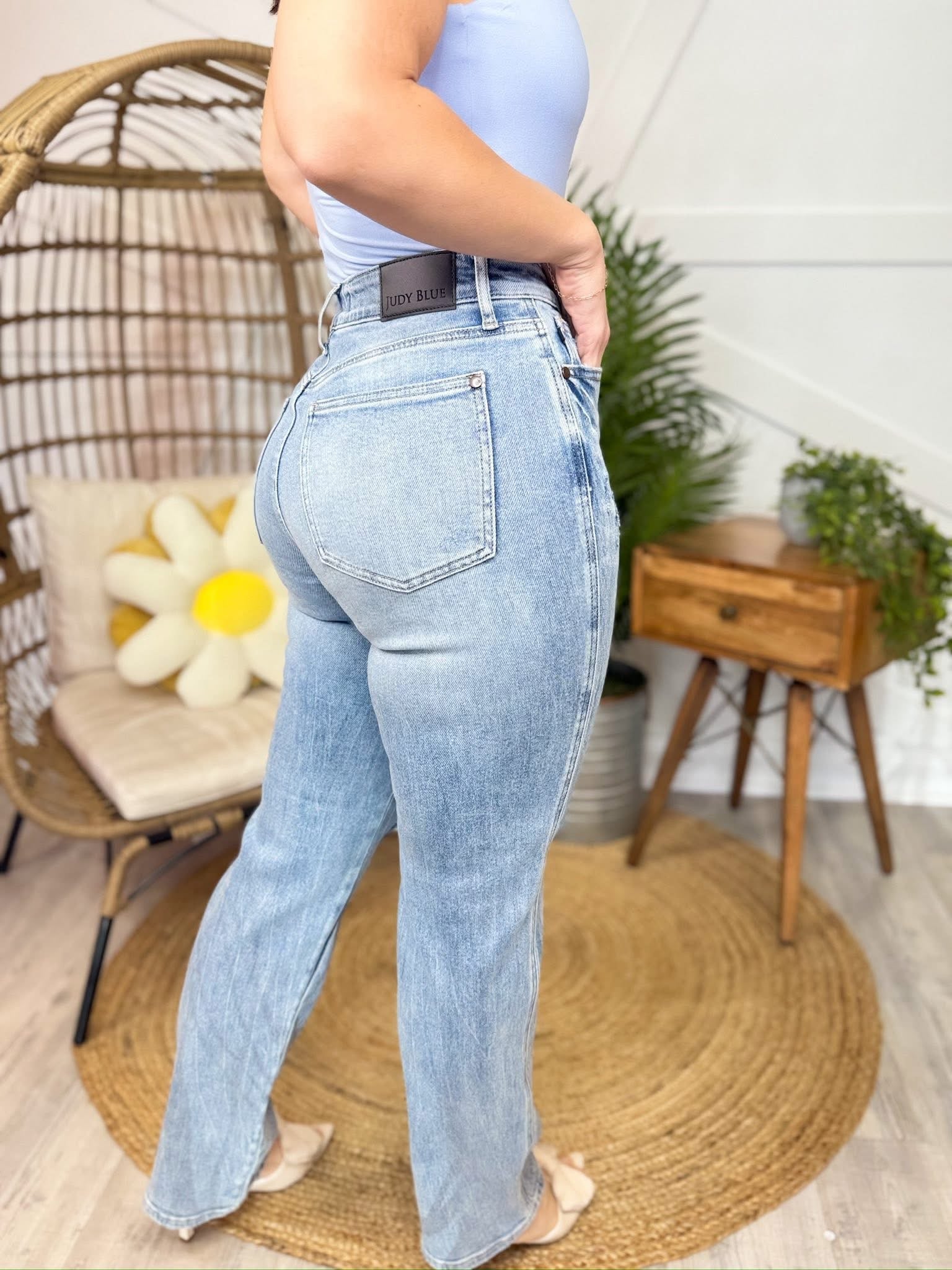 High Style Straight Leg by Judy Blue-190 JEANS-Judy Blue-Heathered Boho Boutique, Women's Fashion and Accessories in Palmetto, FL