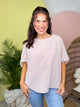 Coastal Calm Oversized Top-110 SHORT SLEEVE TOP-SEW IN LOVE-Heathered Boho Boutique, Women's Fashion and Accessories in Palmetto, FL
