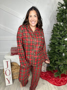 Women's Plaid Pajama Set-240 Activewear/Sets-Simply Southern-Heathered Boho Boutique, Women's Fashion and Accessories in Palmetto, FL