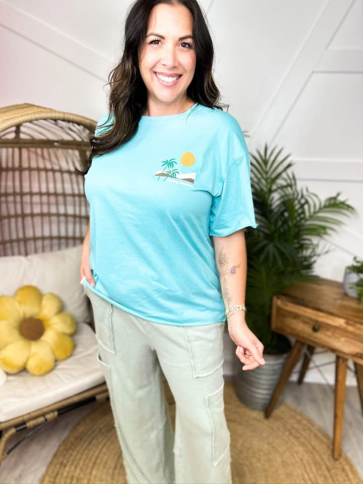 Chasing Sunshine Graphic Tee-130 Graphic Tees-Southern Grace-Heathered Boho Boutique, Women's Fashion and Accessories in Palmetto, FL