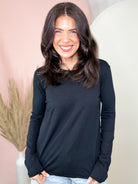 The Everyday Essential Long Sleeve Top-120 LONG SLEEVE TOPS-ZENANA-Heathered Boho Boutique, Women's Fashion and Accessories in Palmetto, FL