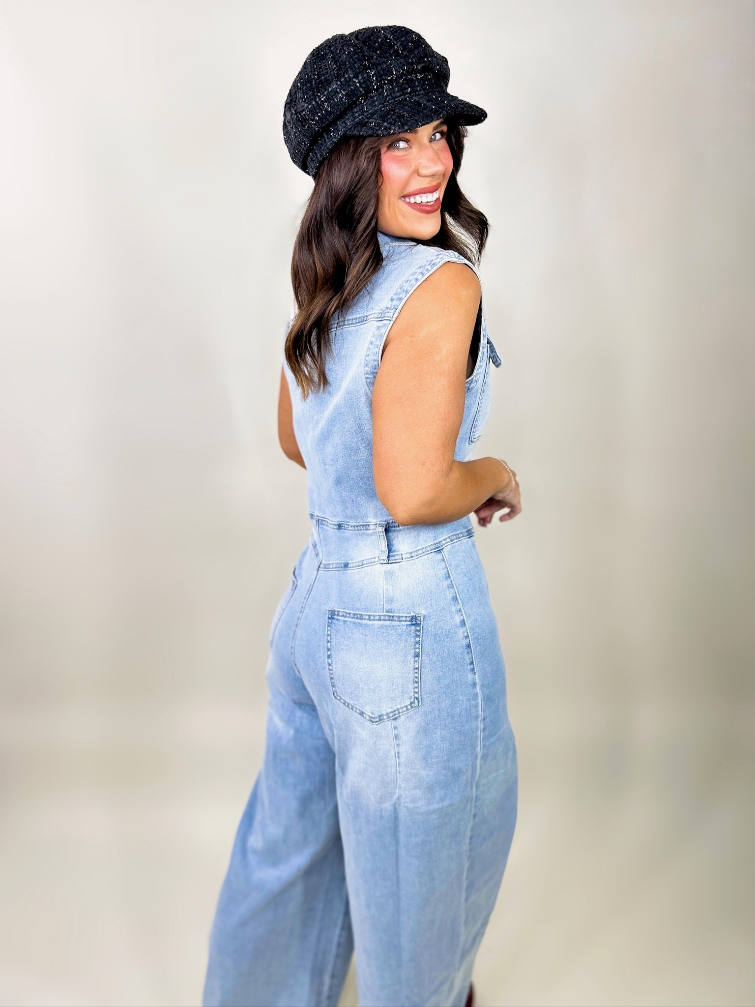 RESTOCK : The Icon Denim Jumpsuit-230 Dresses/Jumpsuits/Rompers-BlueVelvet-Heathered Boho Boutique, Women's Fashion and Accessories in Palmetto, FL