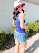 Classic Americana Tank-100 TANK/CROP TOPS-ZENANA-Heathered Boho Boutique, Women's Fashion and Accessories in Palmetto, FL