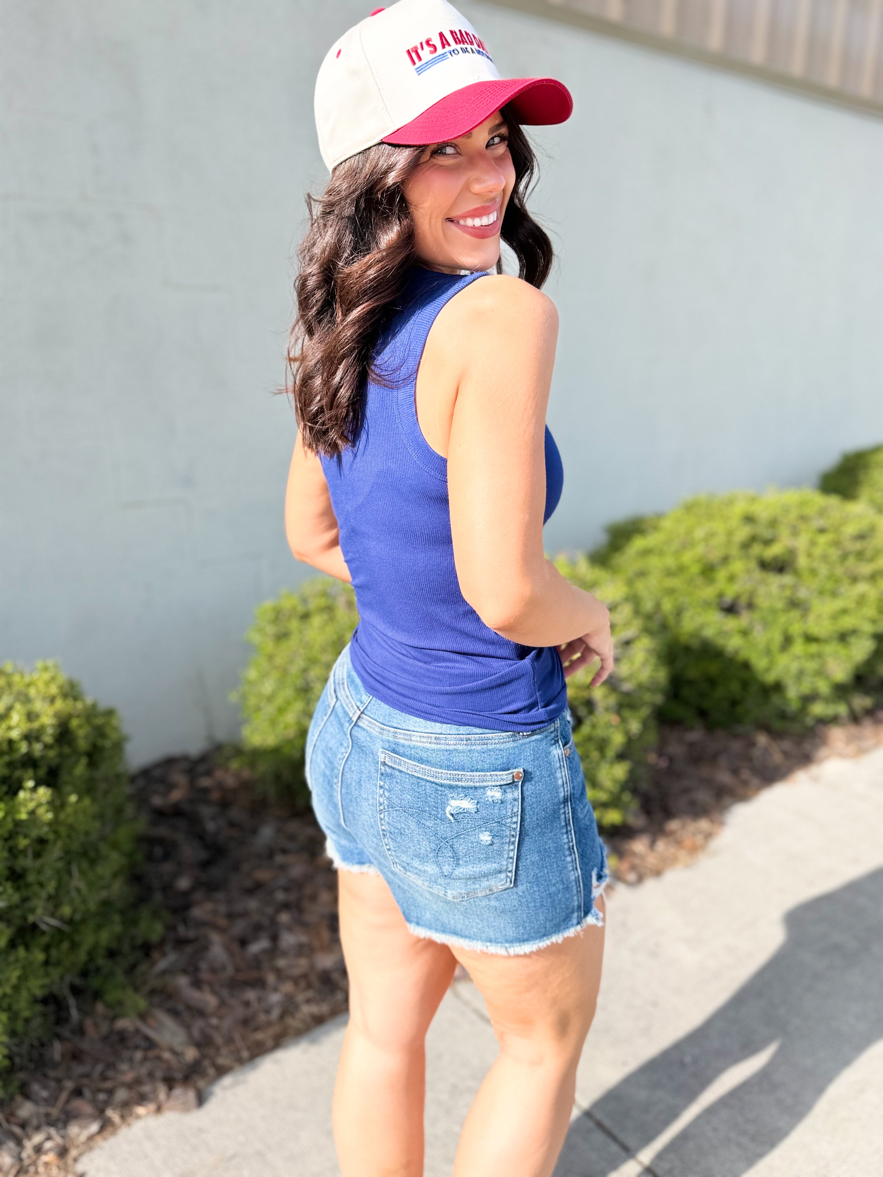 Classic Americana Tank-100 TANK/CROP TOPS-ZENANA-Heathered Boho Boutique, Women's Fashion and Accessories in Palmetto, FL