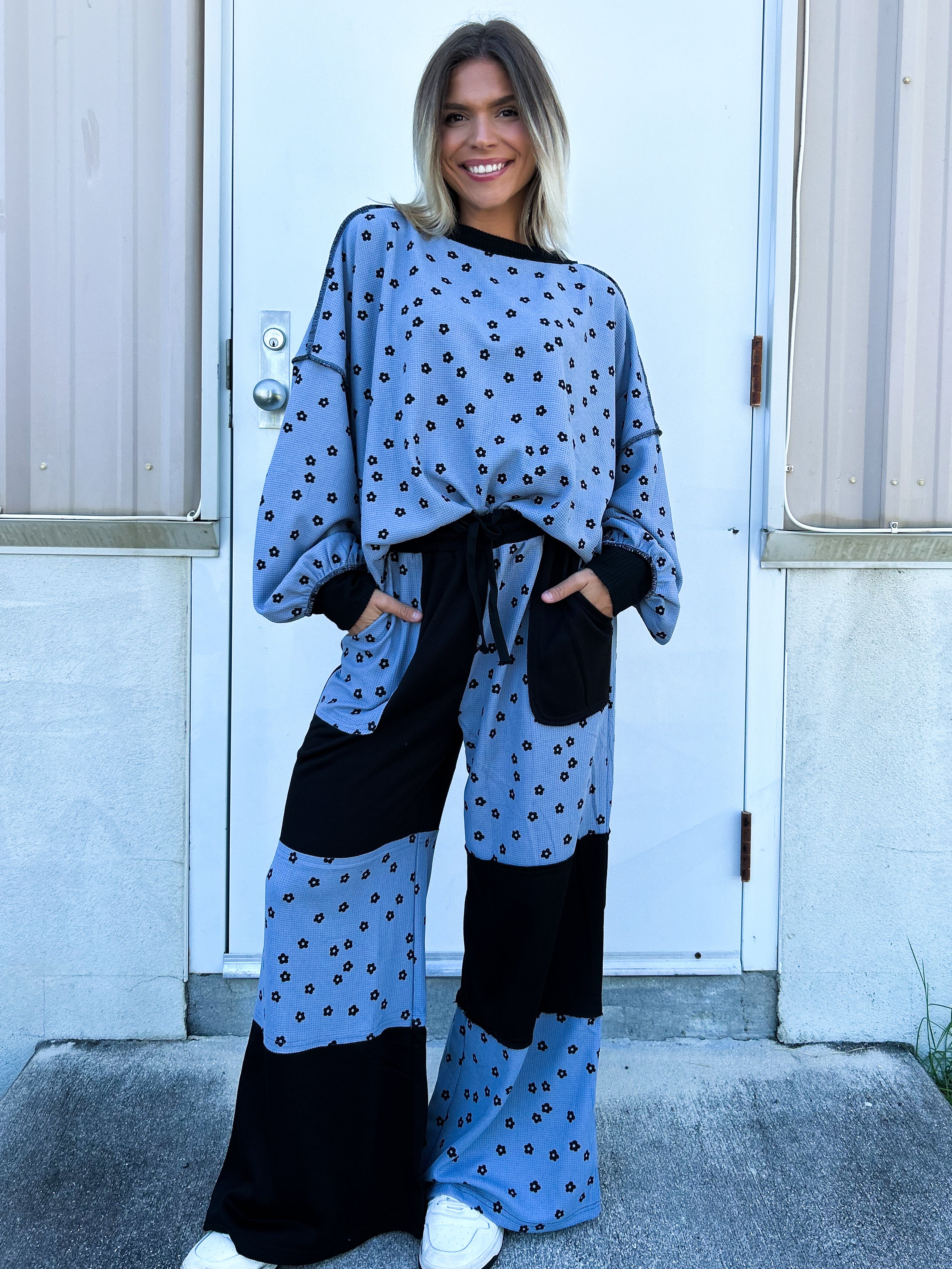 The Blue Skies Pants-150 PANTS-HEIMISH-Heathered Boho Boutique, Women's Fashion and Accessories in Palmetto, FL