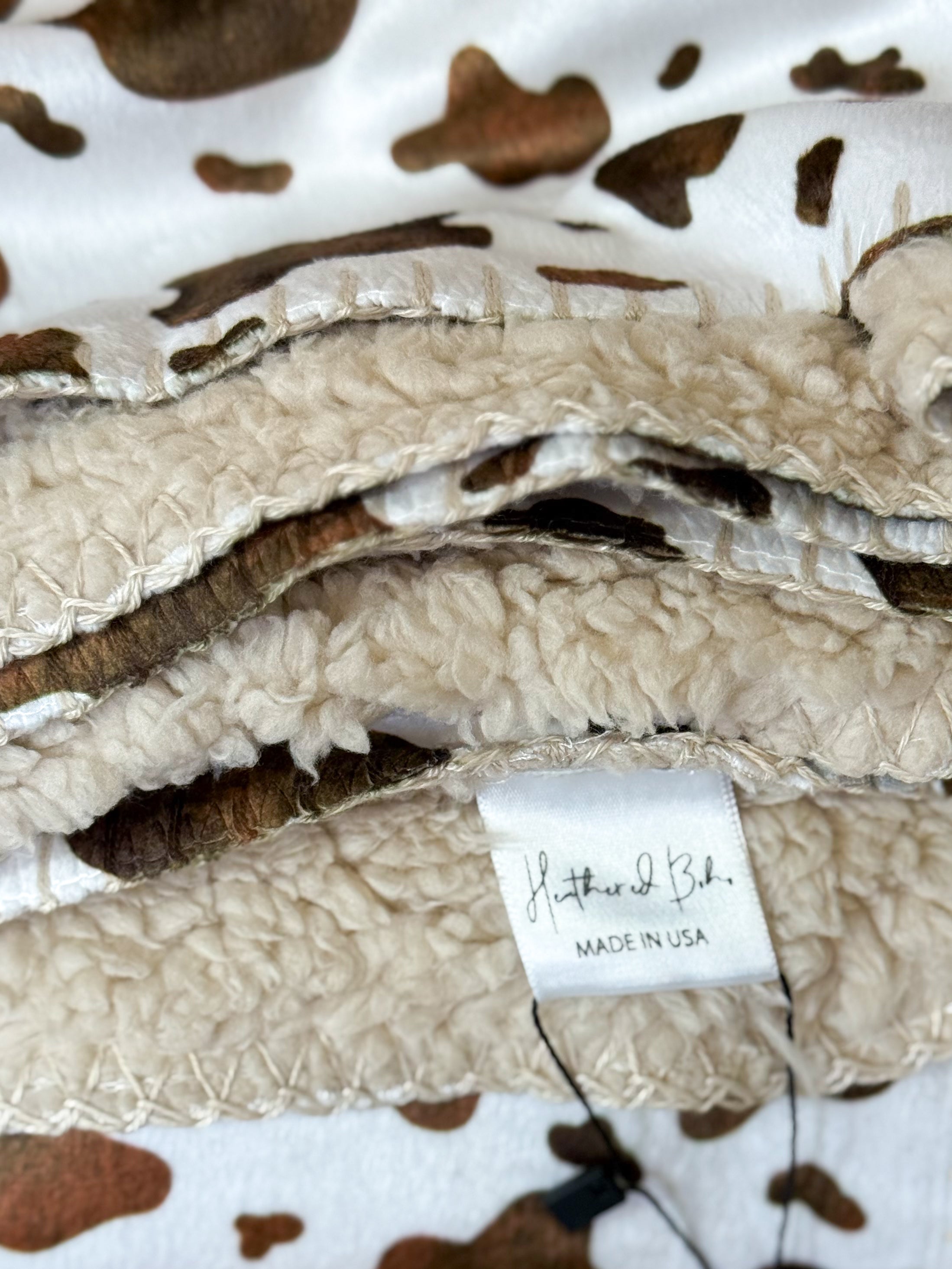 Faux Cowhide Cloud Luxe Blanket-340 Other Accessories-Heathered Boho-Heathered Boho Boutique, Women's Fashion and Accessories in Palmetto, FL