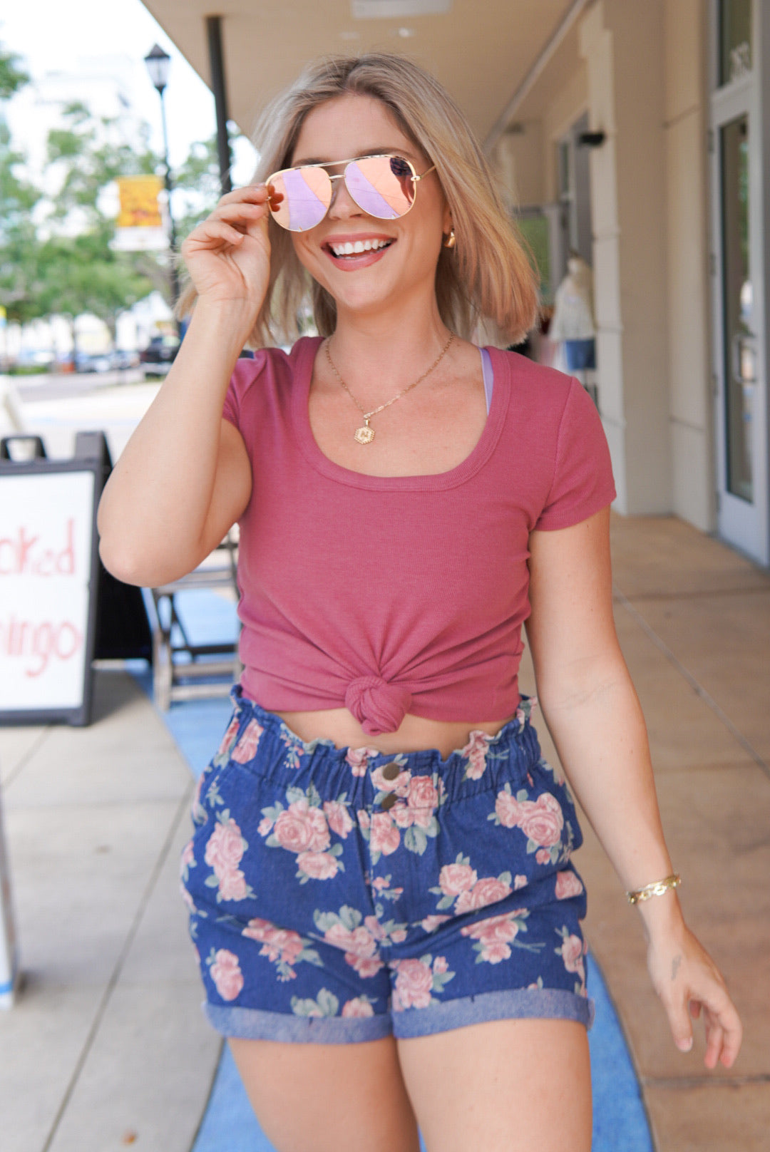 Florals on My Mind Shorts-160 shorts-BIBI-Heathered Boho Boutique, Women's Fashion and Accessories in Palmetto, FL