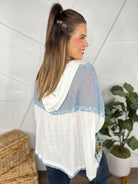 Custom POL Peace Out Top - Ivory Blue-110 Short Sleeve Top-POL-Heathered Boho Boutique, Women's Fashion and Accessories in Palmetto, FL