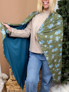 Blue Willow Cozy Blanket-340 Other Accessories-Heathered Boho-Heathered Boho Boutique, Women's Fashion and Accessories in Palmetto, FL