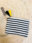 Striped Canvas Large Wristlet-320 Bags-Heathered Boho-Heathered Boho Boutique, Women's Fashion and Accessories in Palmetto, FL
