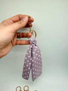 Polka Dot Bow Knot Keychain Bag Charm-340 OTHER ACCESSORIES-MKS AMERICA-Heathered Boho Boutique, Women's Fashion and Accessories in Palmetto, FL