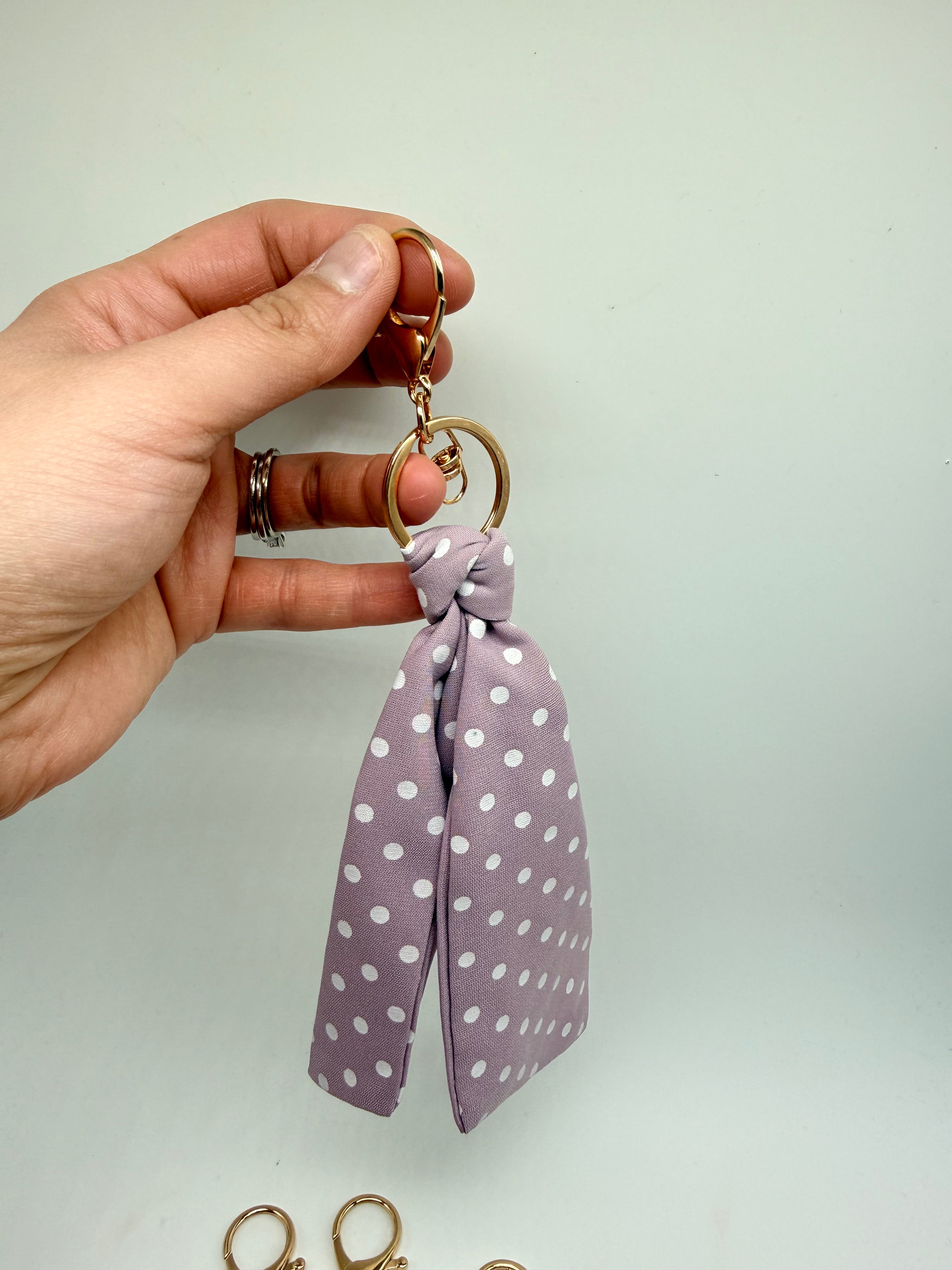 Polka Dot Bow Knot Keychain Bag Charm-340 OTHER ACCESSORIES-MKS AMERICA-Heathered Boho Boutique, Women's Fashion and Accessories in Palmetto, FL