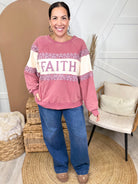 Restock: Joy, Faith & Hope Pullover-120 LONG SLEEVE TOPS-J.NNA-Heathered Boho Boutique, Women's Fashion and Accessories in Palmetto, FL